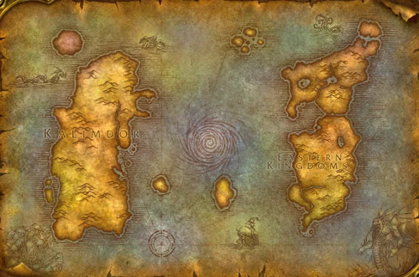 LOOTOVORE Guides WoW – carte d’Azeroth : Kalimdor et les royaumes de l’Est