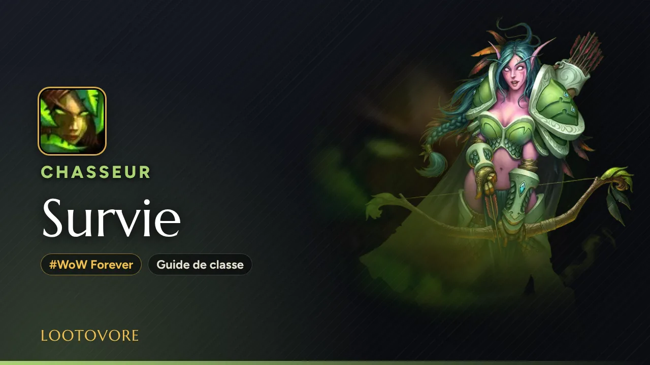 LOOTOVORE Guides WoW – Illustration du guide Chasseur Survie WoW Forever
