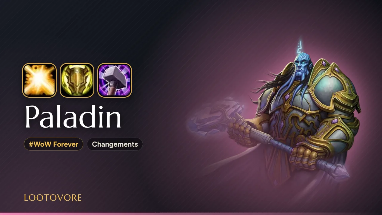 LOOTOVORE Guides WoW – Illustration du Paladin dans WoW Forever
