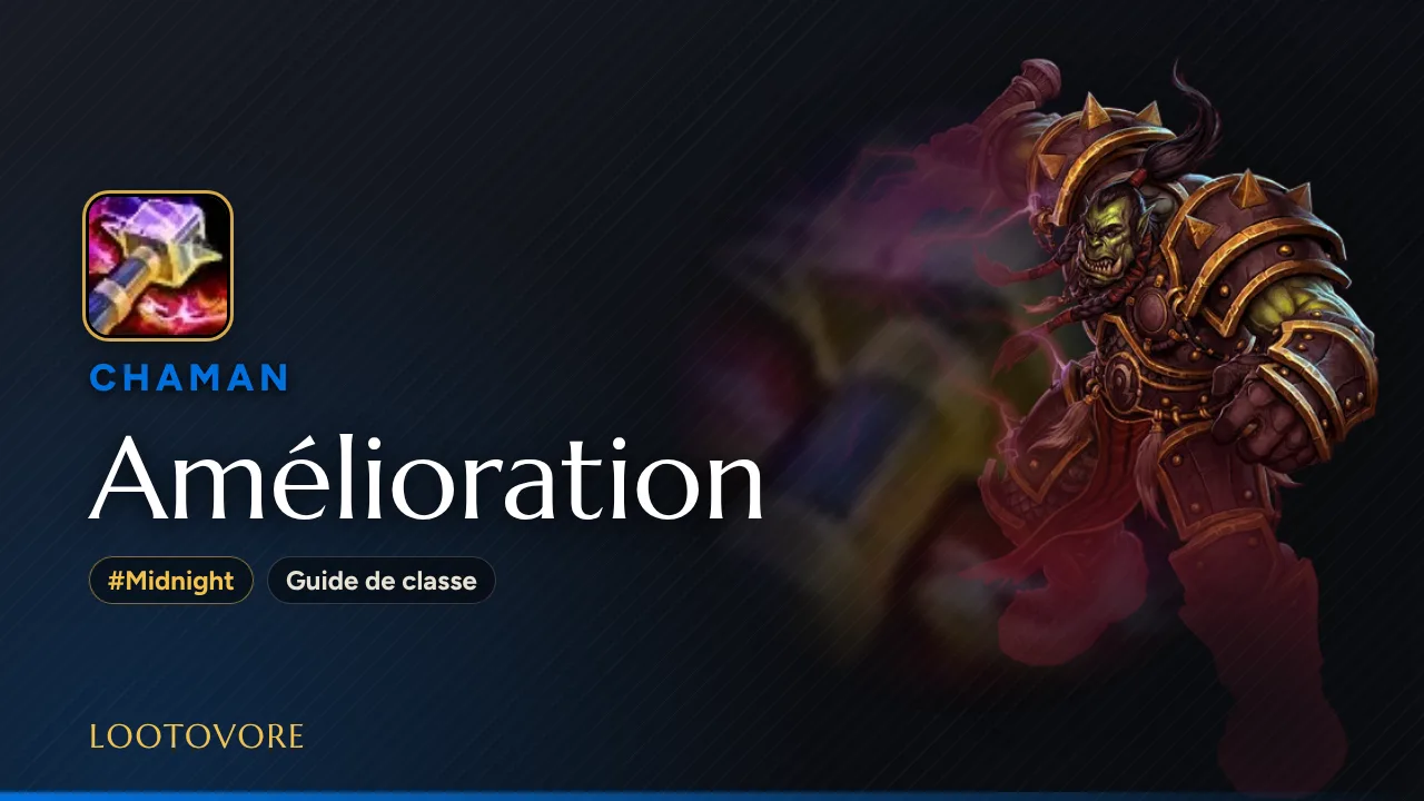 LOOTOVORE Guides WoW – Illustration du guide Chaman Amélioration Midnight