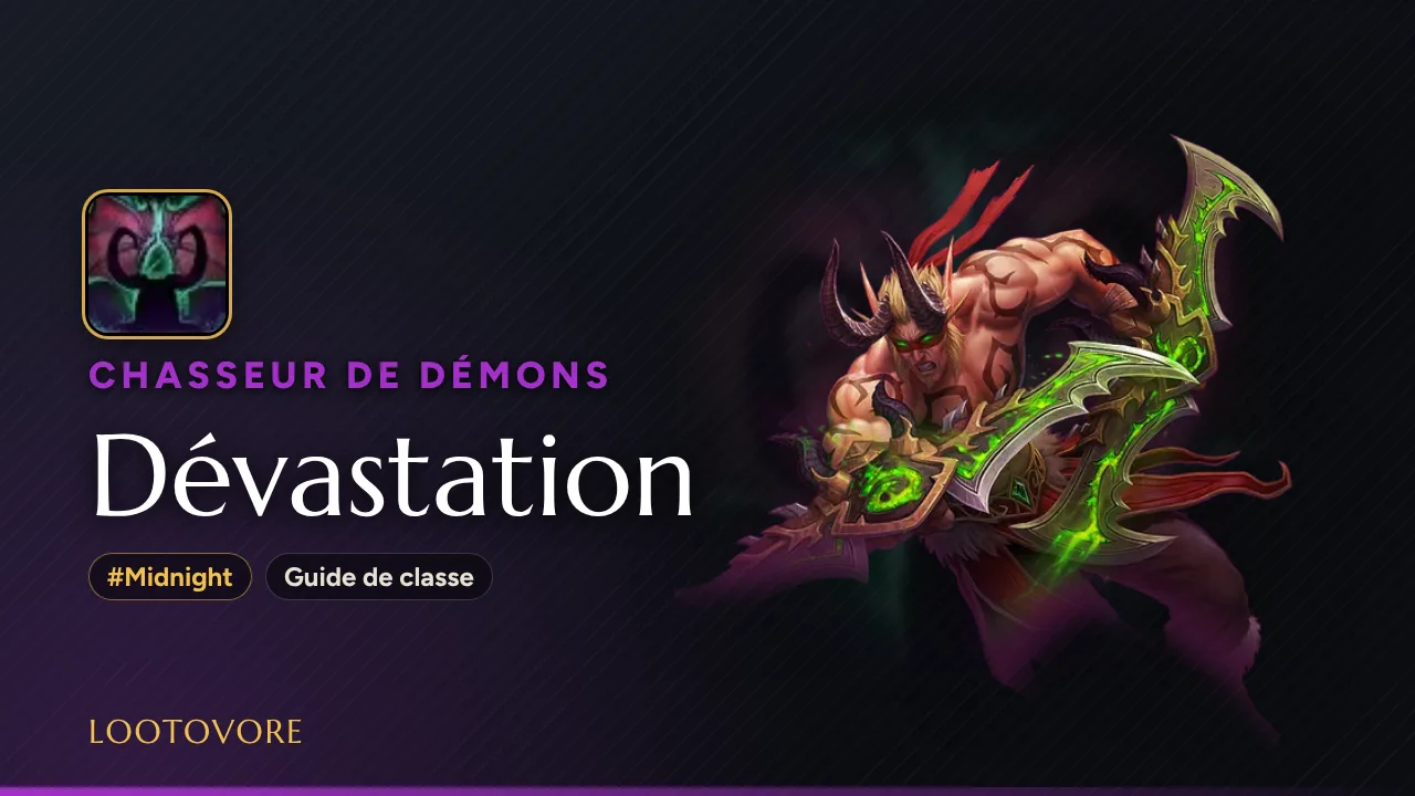 LOOTOVORE Guides WoW – Illustration du guide Chasseur de démons Dévastation Midnight
