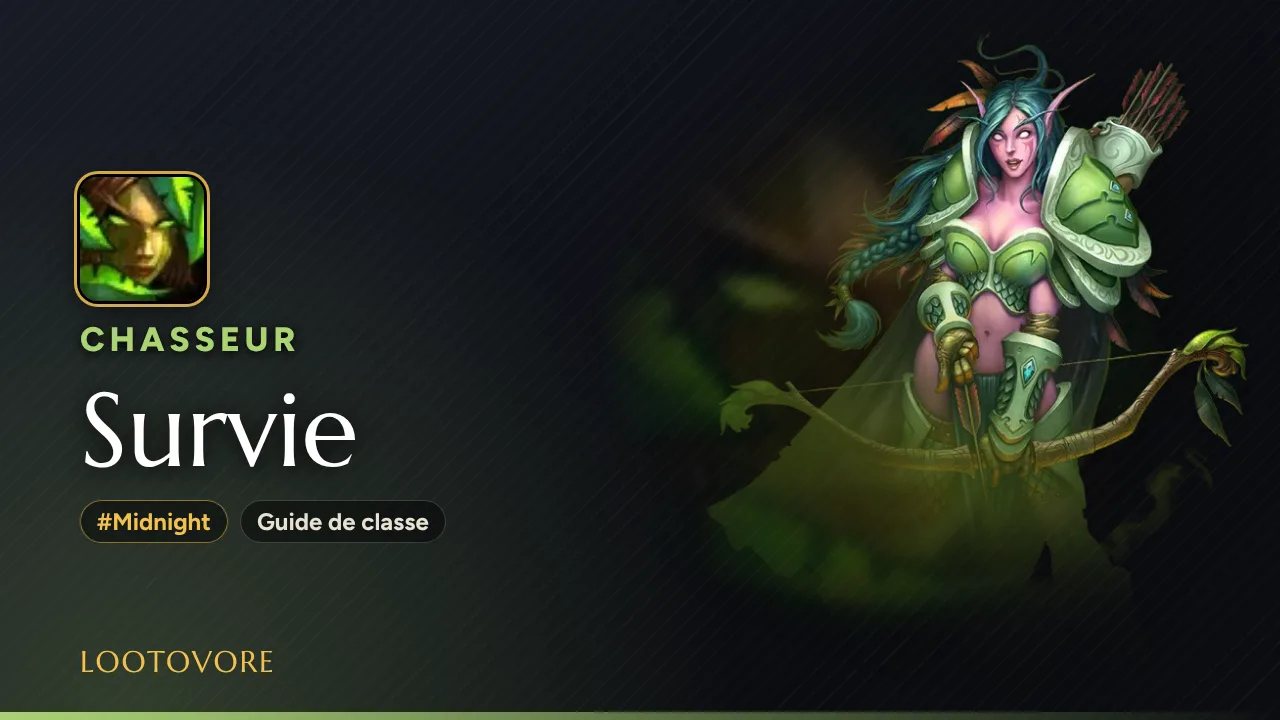 LOOTOVORE Guides WoW – Illustration du guide Chasseur Survie Midnight