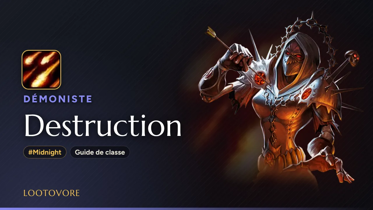 LOOTOVORE Guides WoW – Illustration du guide Démoniste Destruction Midnight