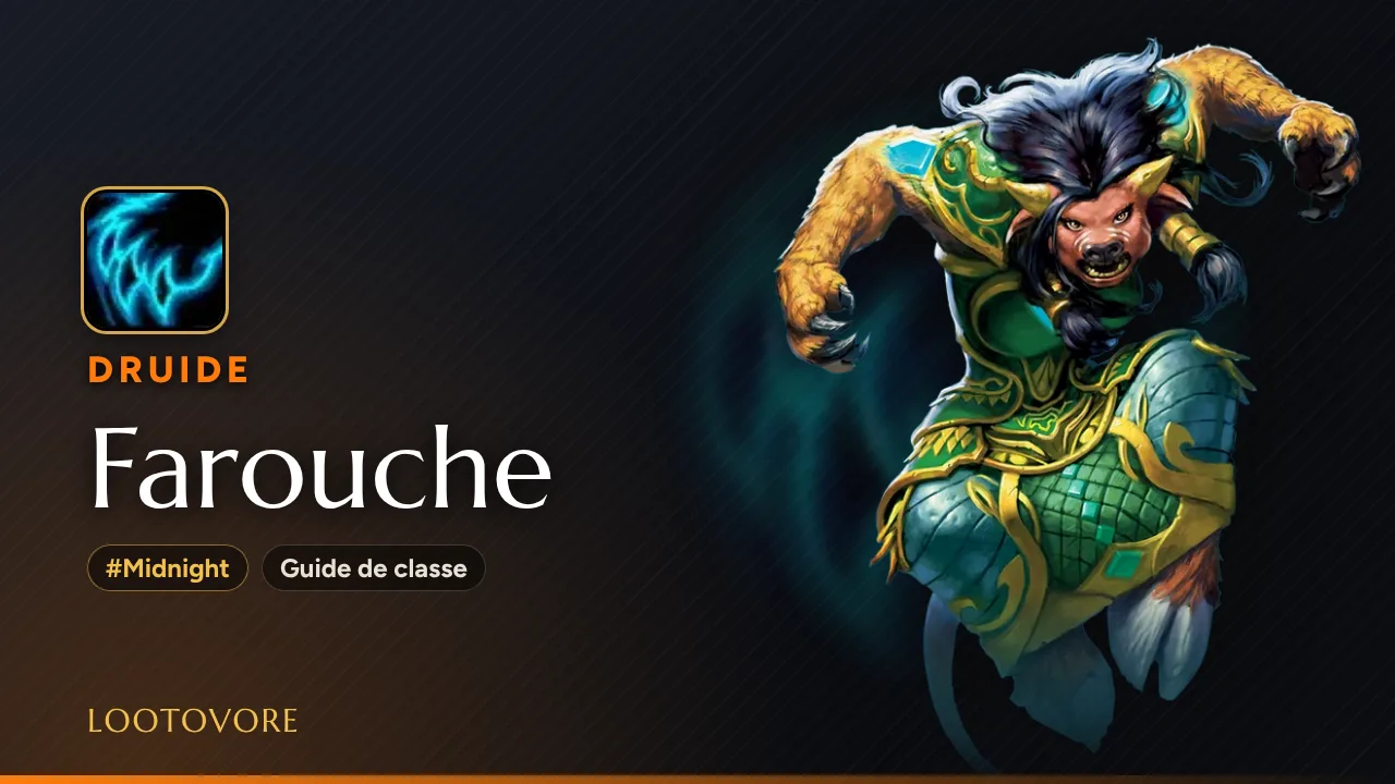 LOOTOVORE Guides WoW – Illustration du guide Druide Farouche Midnight