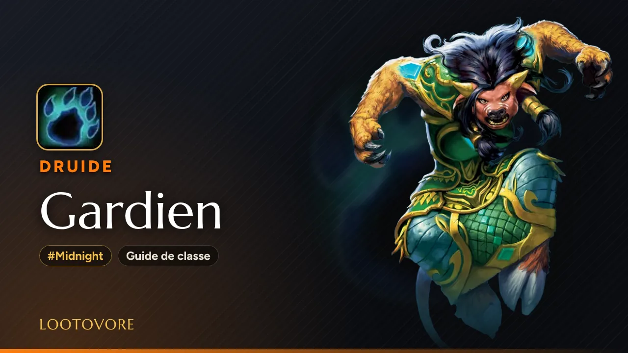 LOOTOVORE Guides WoW – Illustration du guide Druide Gardien Midnight