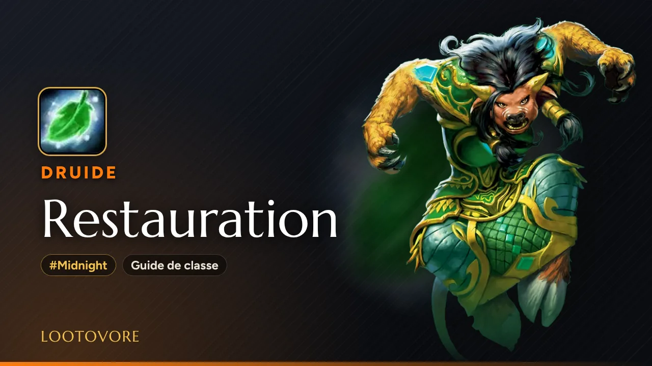 LOOTOVORE Guides WoW – Illustration du guide Druide Restauration Midnight