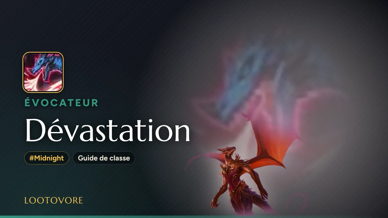 LOOTOVORE Guides WoW – Illustration du guide Évocateur Dévastation Midnight