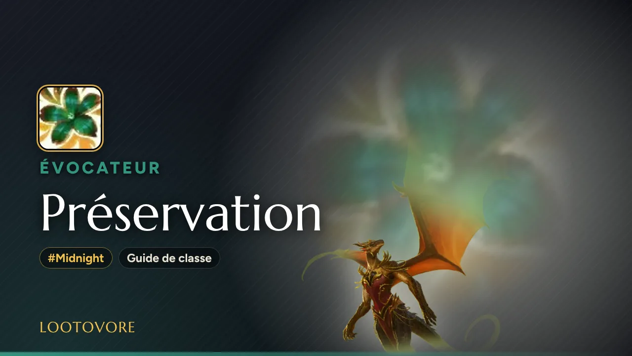 LOOTOVORE Guides WoW – Illustration du guide Évocateur Préservation Midnight