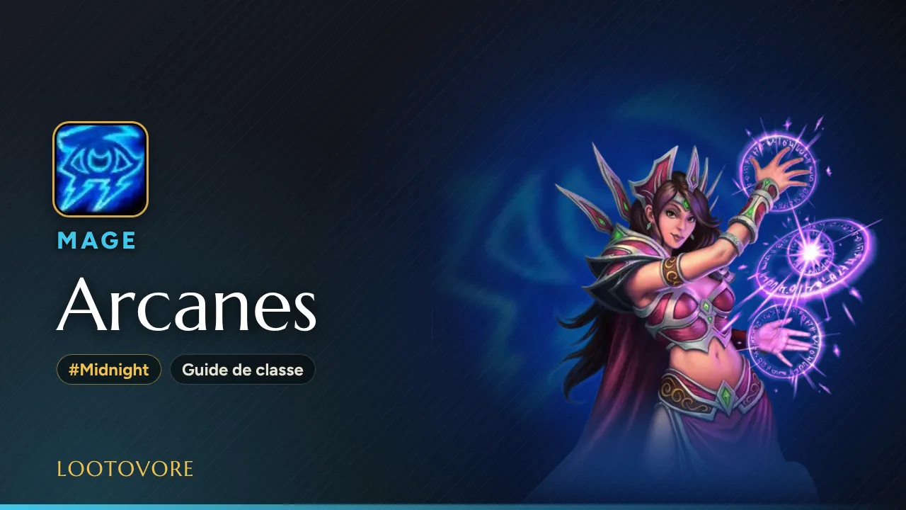 LOOTOVORE Guides WoW – Illustration du guide Mage Arcanes Midnight