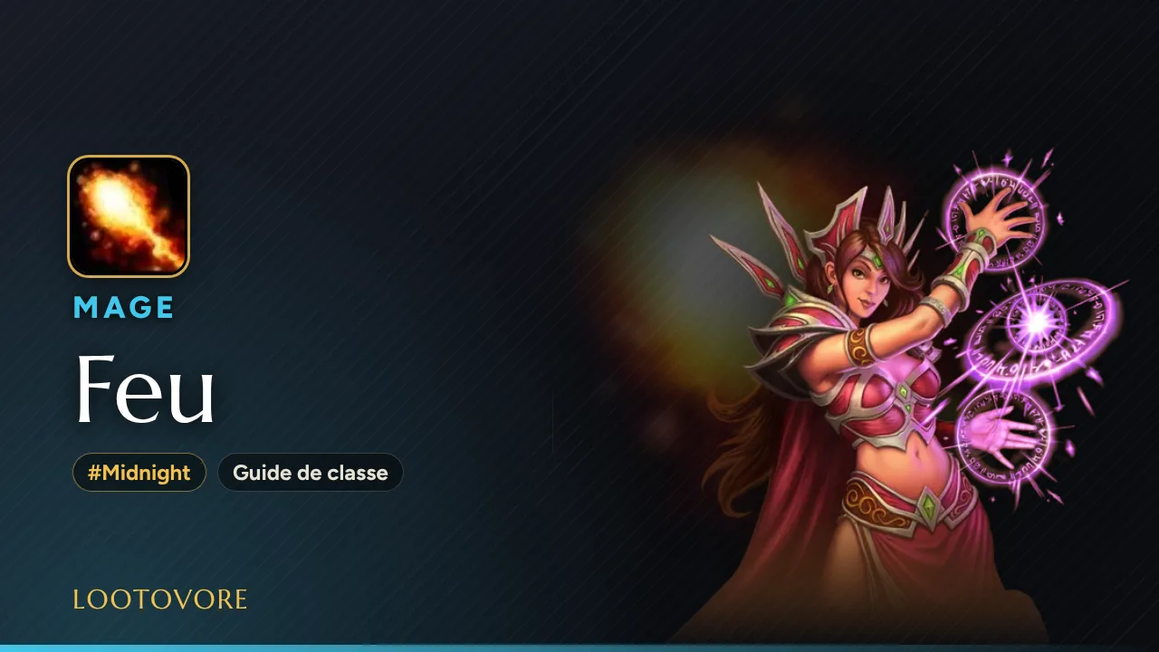 LOOTOVORE Guides WoW – Illustration du guide Mage Feu Midnight