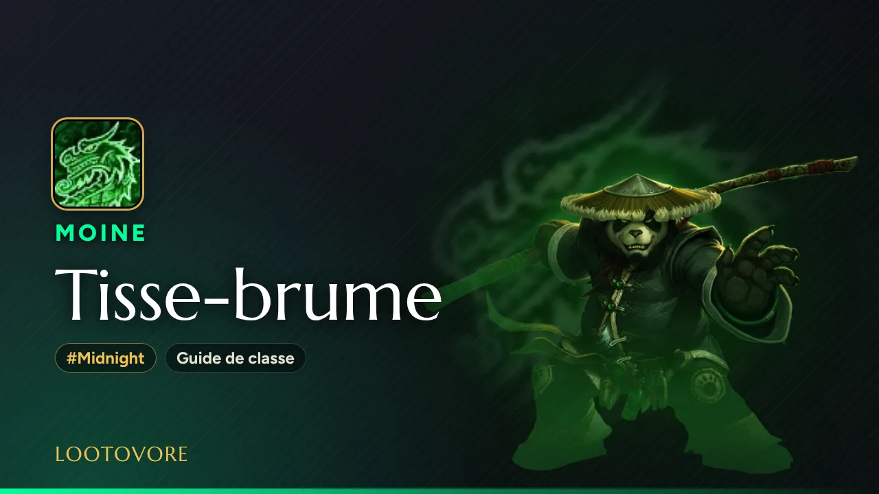 LOOTOVORE Guides WoW – Illustration du guide Moine Tisse-brume Midnight