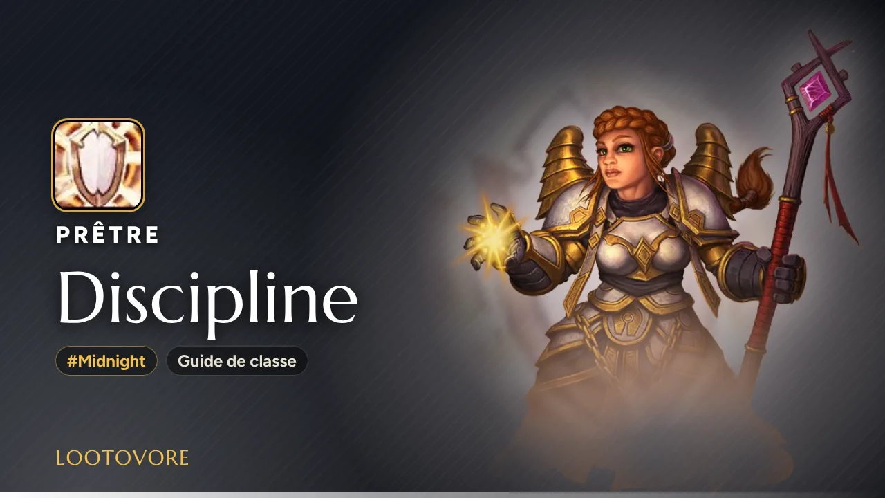 LOOTOVORE Guides WoW – Illustration du guide Prêtre Discipline Midnight